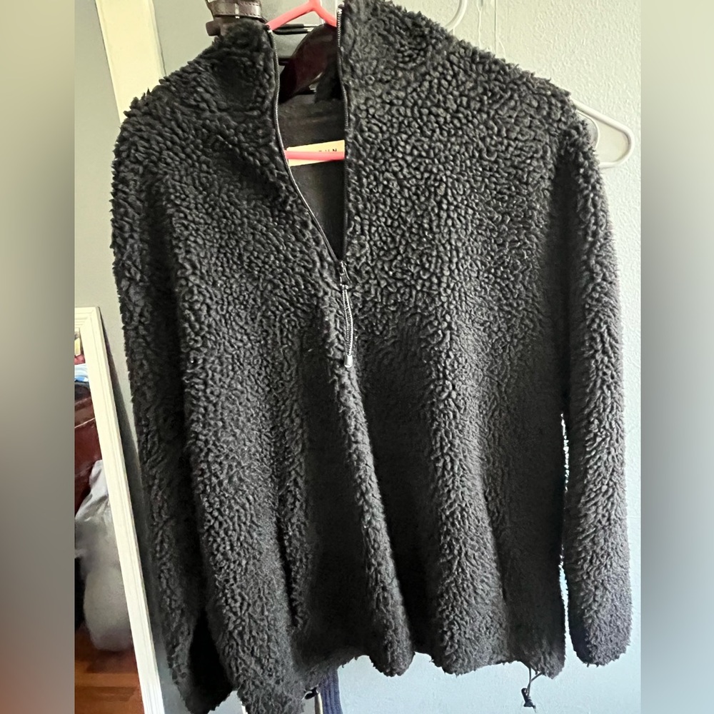 Black PacSun Zip Up Fleece Size Medium